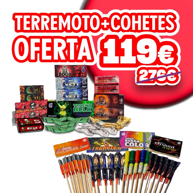 OFERTA TERREMOTO+COHETES